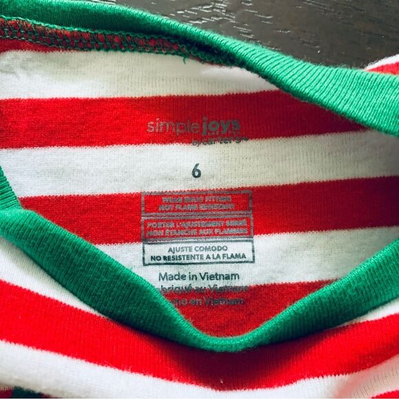 Carters Little Kid Santa's Helper Christmas PJs Snug Fit Pajamas 3-Piece Size 6y - Picture 5 of 11